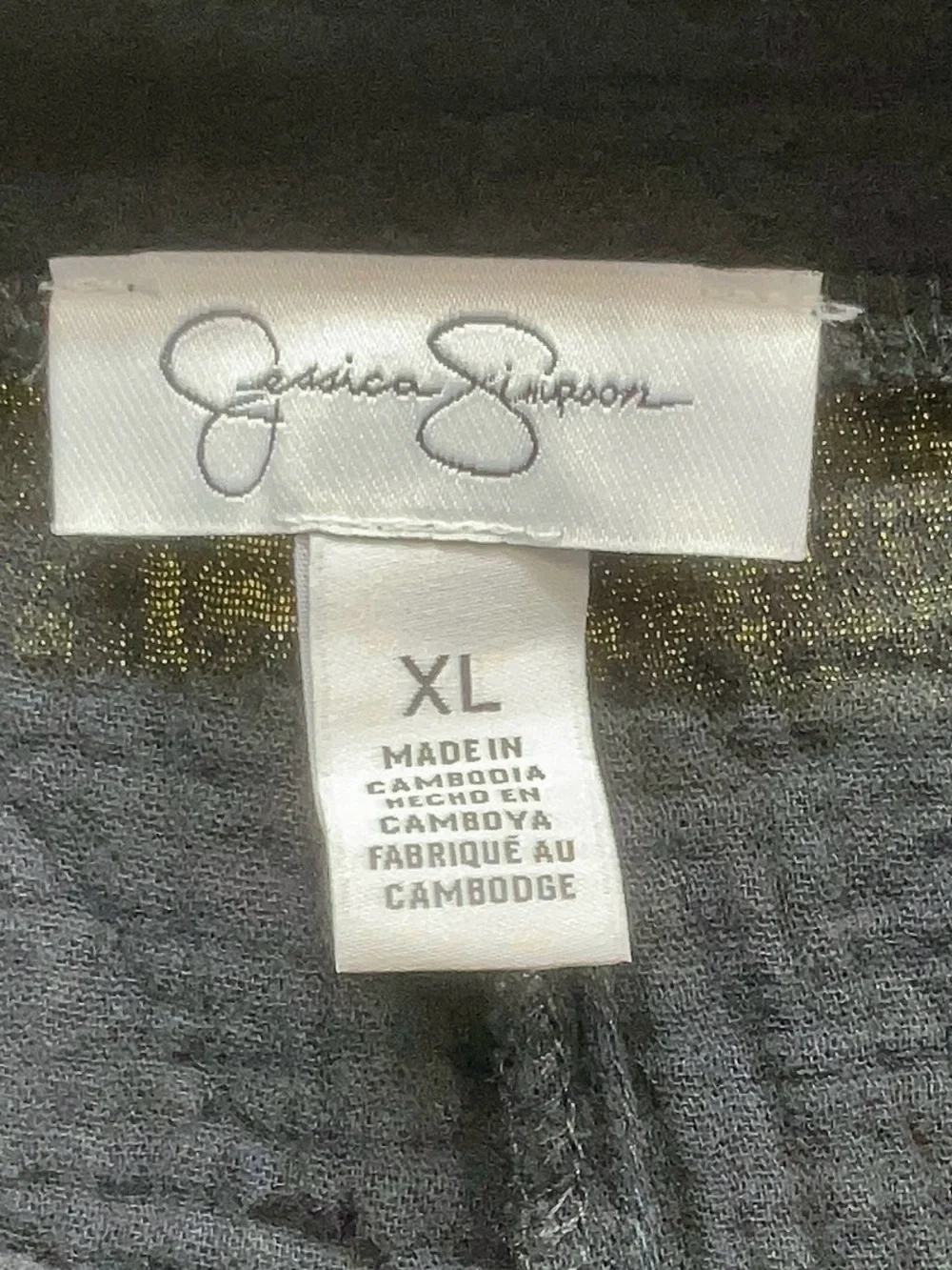 ❤️ Jessica Simpson Black Elastic-Waist Gauze Crops Size XL